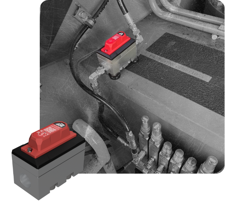 EndPoint High Flow Version 4.3 installed upstream of a grease injector on an excavator